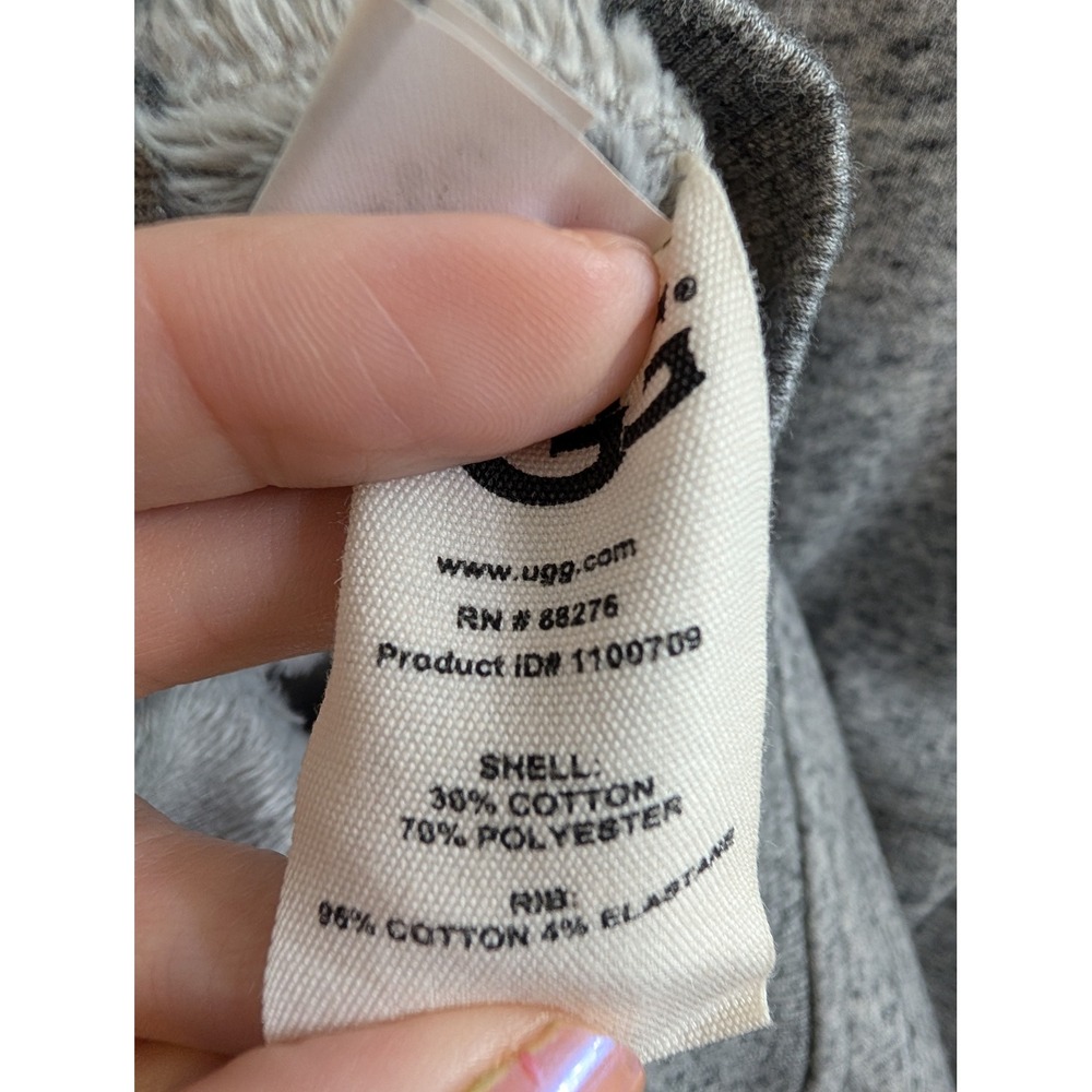 UGG Morgan Sweatshirt Women Grey Side Zipper Fleece Lined Pullover - Size S - Picture 3 of 7